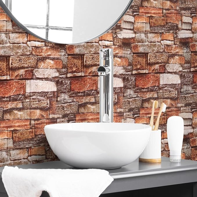 30PCS 3D Wall Panels, Peel and Stick Foam, Self-Adhesive Decorative 3D Brick - Image 2