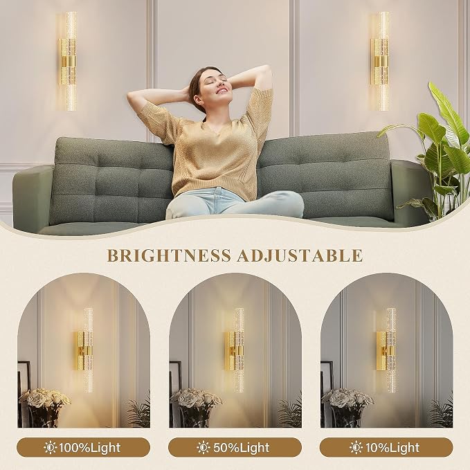 camuucci Battery Operated Wall Sconces Set of 2 Rechargeable Battery Powered - Image 5