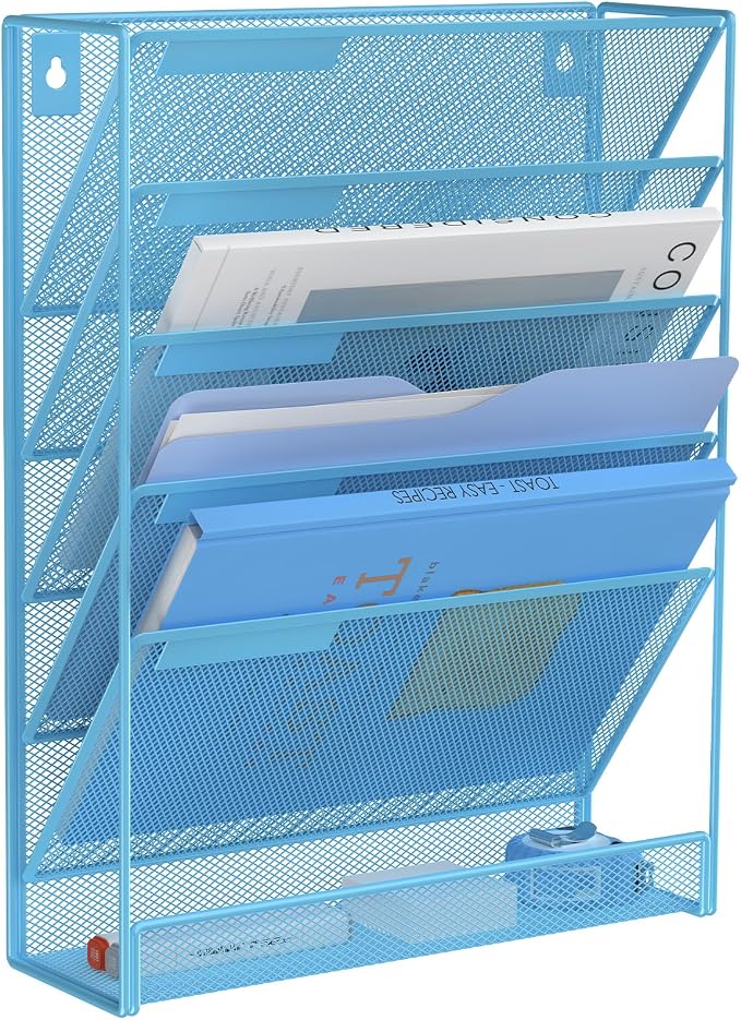 Kuntine.B 6-Tier Wall File Organizer Hanging File Organizer Cubicle Organizer by KuntineB