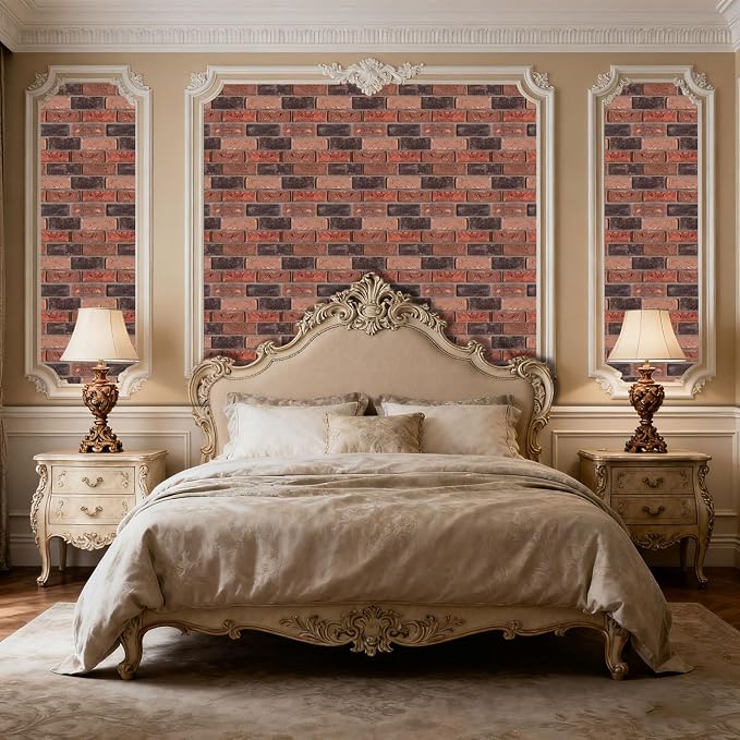 3D Wall Panels Peel and Stick, Faux Brick, Waterproof Self Adhesive Decorative - Image 3