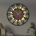 20'' Silent Wall Clock with Night Light, Glow in The Dark Decorative Wall Clock by Casaformia