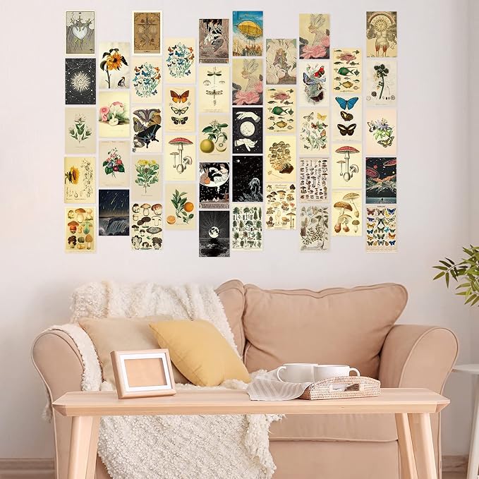 Containlol 60 Pcs Vintage Wall Collage Kit Maximalist Paintings Art Prints - Image 4