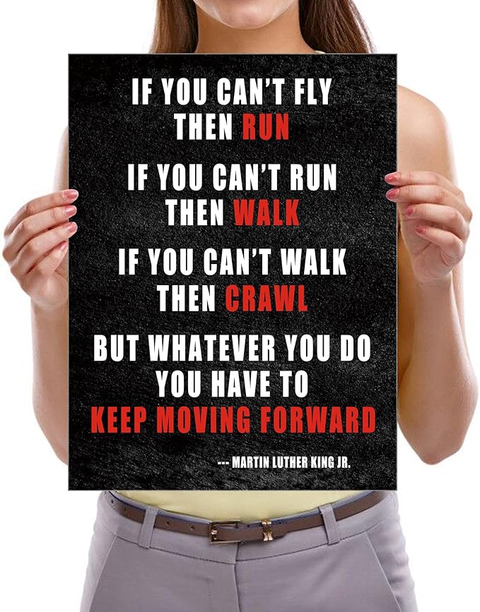 Pyradecor Keep Moving Forward Motivational Classroom Positive Quotes - Image 5