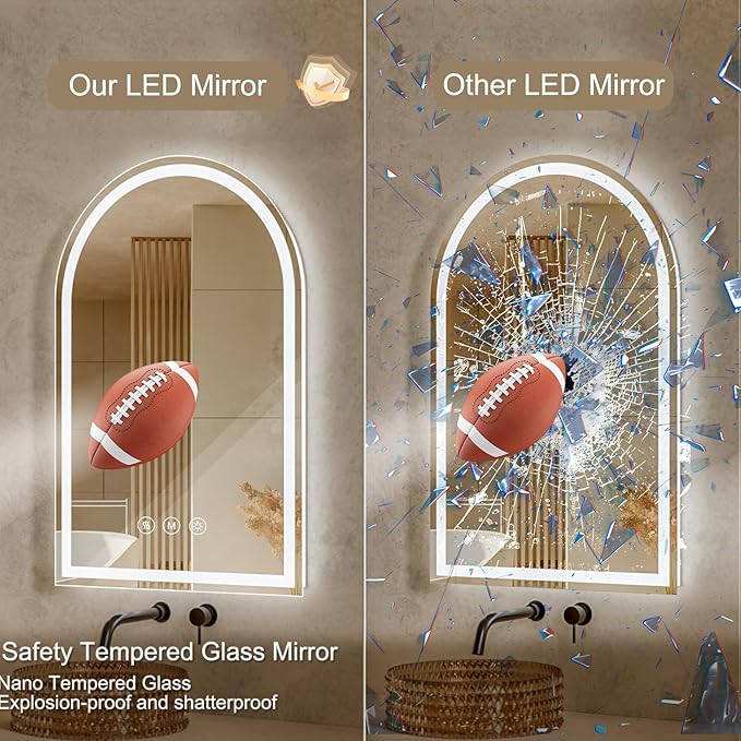 Arched LED Bathroom Mirrors - Image 6