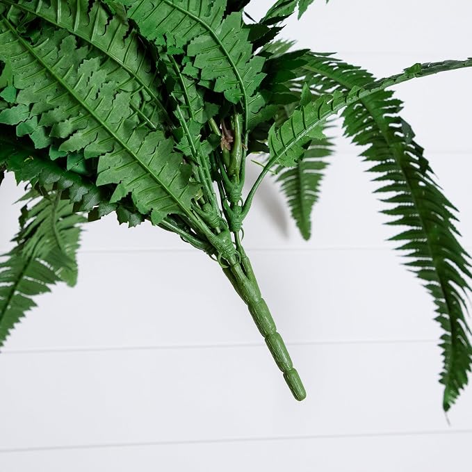 Nearly Natural 48-in Artificial Boston Fern, Large Hanging Fake Plant Wall Decor - Image 3