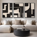 Large Framed Neutral Abstract Wall Art by Cuspin