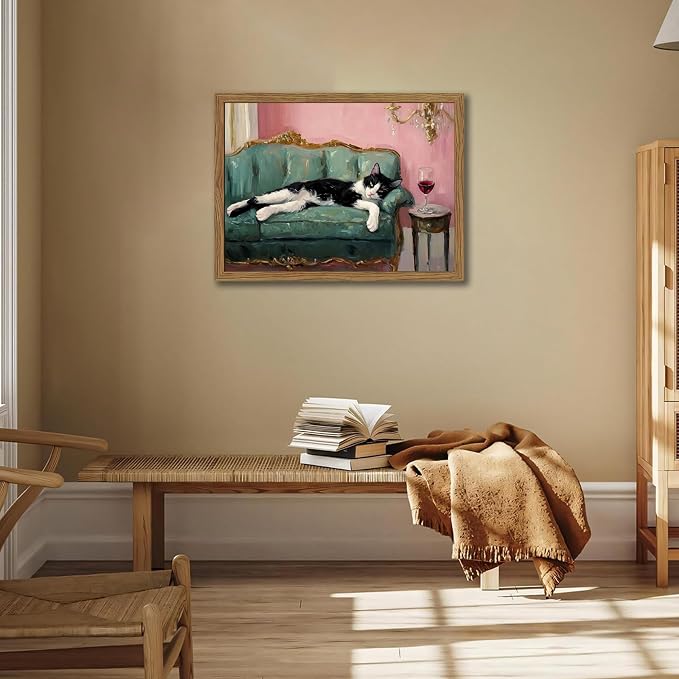 Fun Cat Wall Art Cute Tuxedo Cat - Image 4