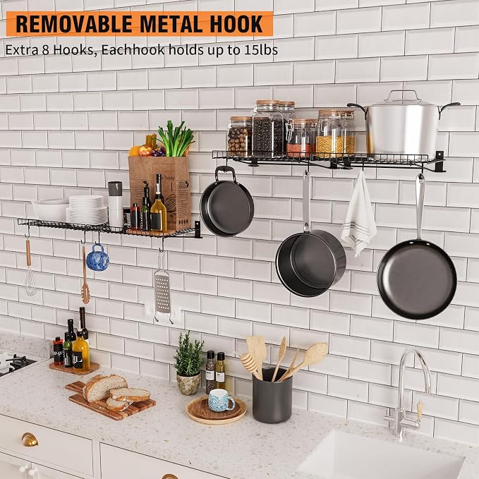 4 Pack Foldable Wall Shelf, Wall Mounted Garage Storage Shelves, Heavy Duty - Image 7