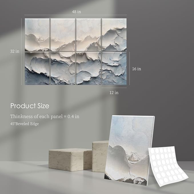 JaneTech 8-Pack Art Acoustic Wall Panels 48x32 Inches Acoustic Treatment - Image 4