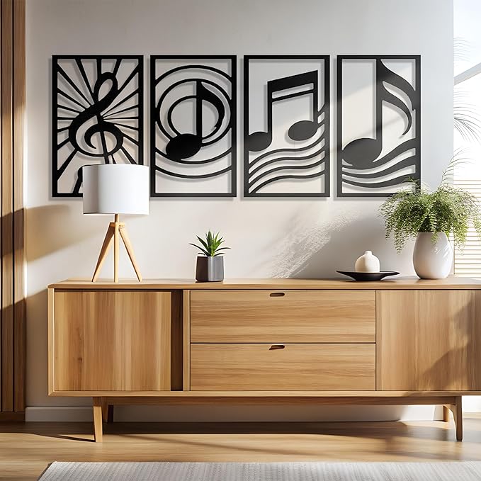 GALLERY GRACE Metal Wall Art Decor – 11" x 16" Set of 4 Single Line Abstract by GALLERYGRACE