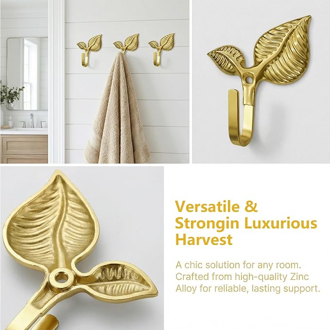 Decorative Wall Hooks 4 Pack, Metal Curtain Holdbacks - Image 5