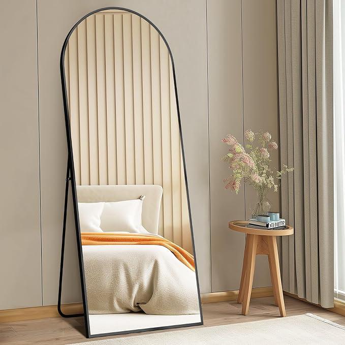 DUMOS 56"x15" Arched Full Length Floor Mirror, Full Body Mirror - Image 6