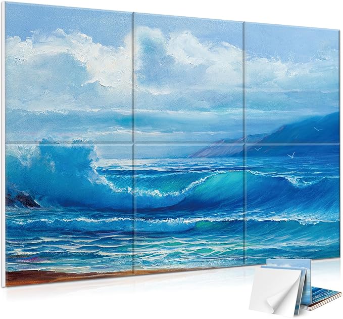 JBER 6 Pack Art Acoustic Panels, 72×48Inches Soundproof Wall Panels, Large by JBER