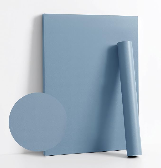 Dimoon 590''x17.7'' Blue Peel and Stick Wallpaper Contact Paper Modern Self by DIYYOURMOON