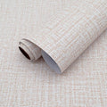 Yancorp 24"x120" Textured Fabric Khaki Wallpaper Faux Grasscloth Peel and Stick by YancorpHomeDecor