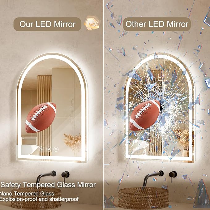 Arched LED Bathroom Mirrors - Image 4