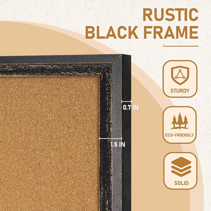 DOLLAR BOSS Cork Board for Office 24 X 18 Inches Cork Boards for Walls Bulletin - Image 4