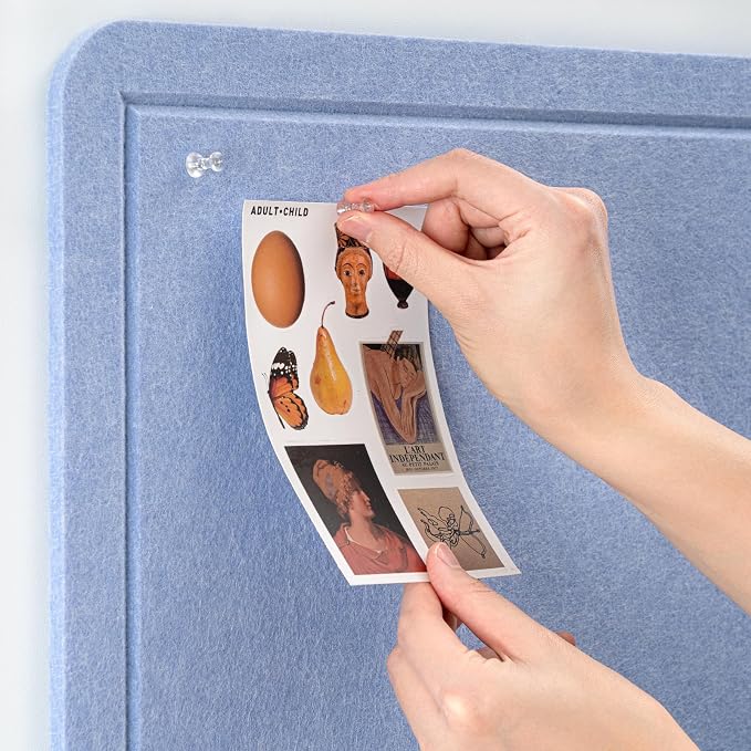 Lightomorrow Bulletin Board, 24 x 18 inches Felt Board Decorative Pin Board - Image 2