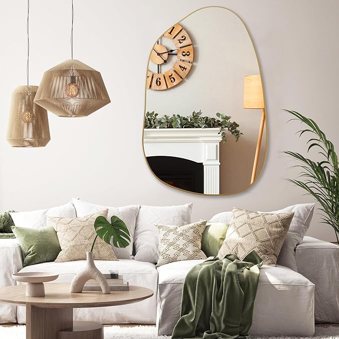 PERFNIQUE Irregular Wall Mirror Asymmetrical Mirror, Decorative Modern Wall - Image 4