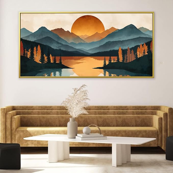 Colorful Mountain Boho Wall Art - Image 2