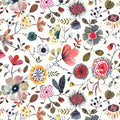 Wallpaper Peel and Stick Floral Wall Paper Removable Waterproof White/Green/Red by Vintique