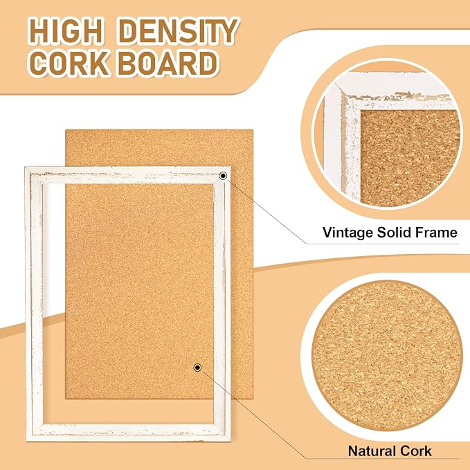 DOLLAR BOSS White Cork Board for Wall - Image 3