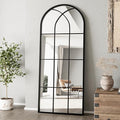 Mirror Full Length, Window Pane Wall Black Full Body Mirrors, Oversize by ZMYCZ