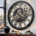 ImprovingLife The Gears Clock The Original Real Moving Gear Wall Clock Vintage by THEGEARSCLOCK