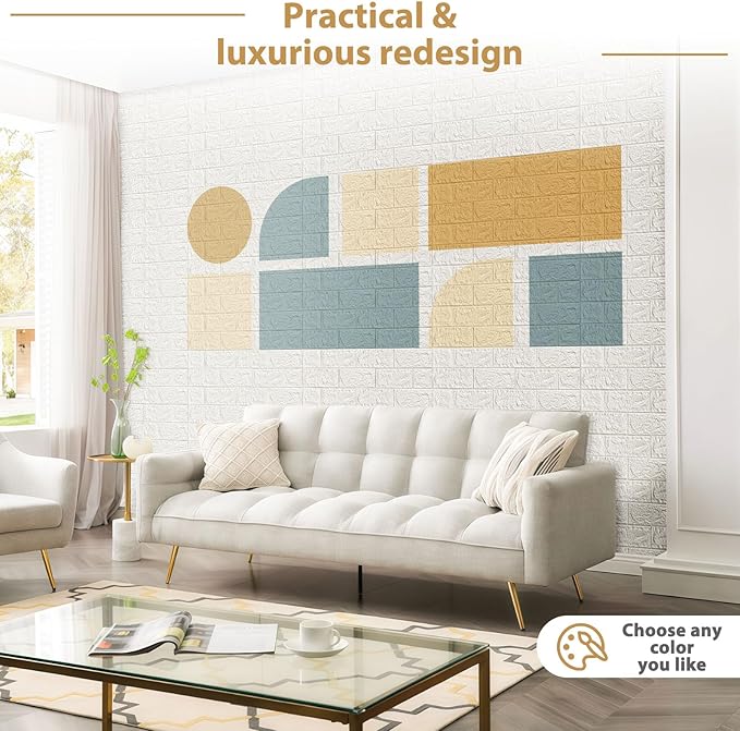 JOLOV 10 PCS 3D Wall Panels Peel and Stick - Image 6