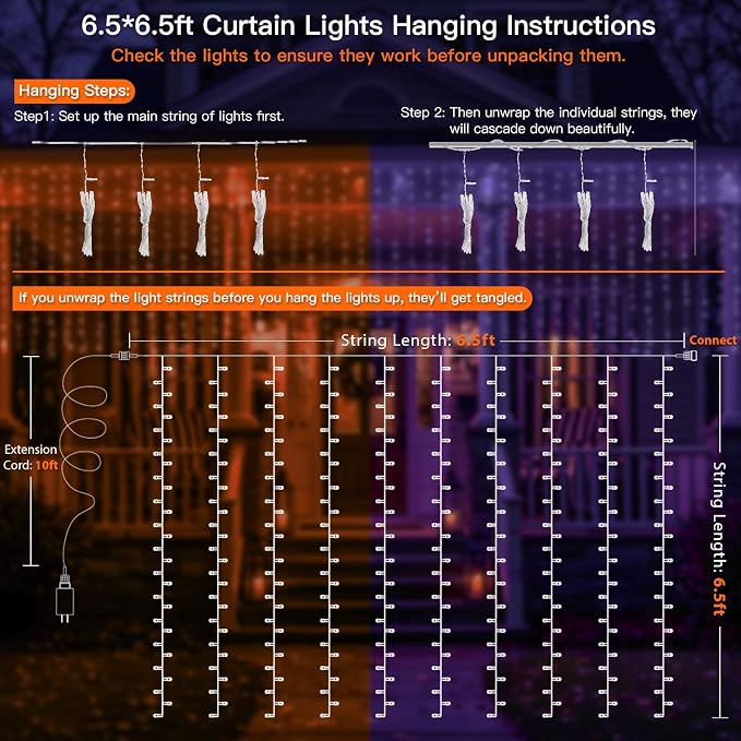 suddus Color Changing Curtain Lights - Image 7