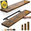 BAYKA Floating Shelves Set of 2, 22.5 inches Farmhouse Rustic Wood Wall Mounted by Bayka