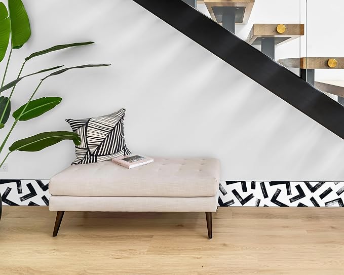 FLFK Black and White Design Wallpaper Border - Image 3