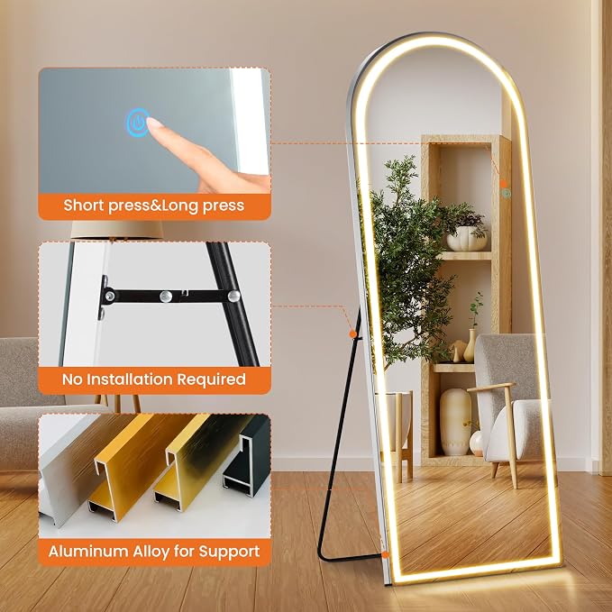 Sweetcrispy Arched Full Length Mirror - Image 6