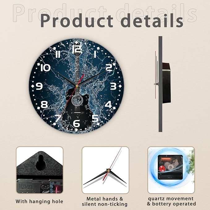 Electric Guitar Wall Clock - Image 3