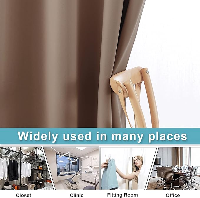 RYB HOME Blackout Curtains Soundproof Energy Saving Insulating Privacy Room - Image 5