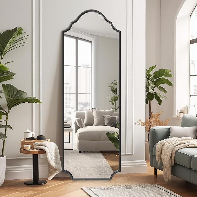 WallBeyond Arched Full Length Mirror Wall Mounted, Living Room, Hanging or - Image 2