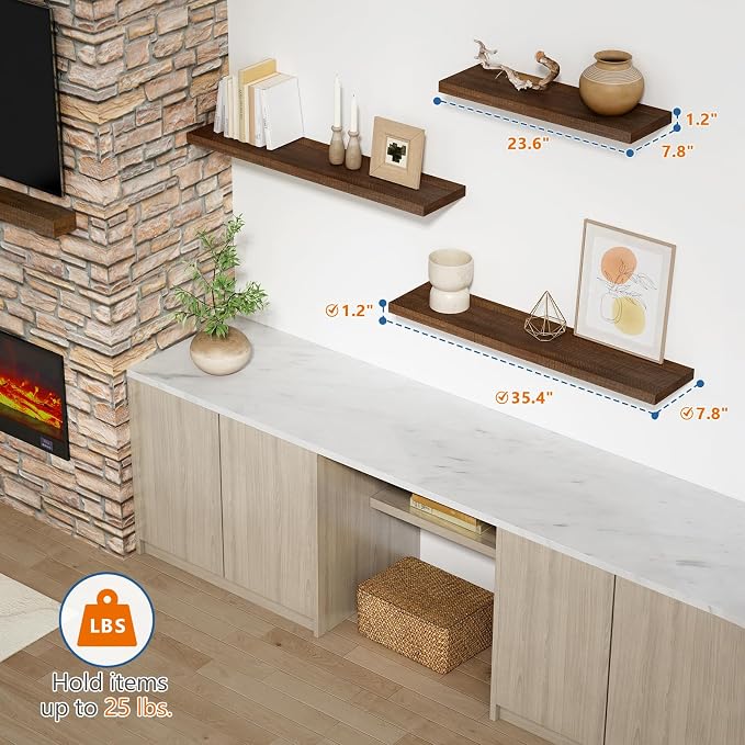 Harwaya 36 Inch Floating Shelves - Image 2