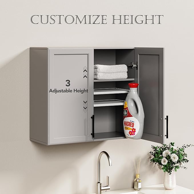 FIMELLO 47.2" W Wall Cabinets for Laundry Room, Kitchen Wall Cabinets, Hanging - Image 5