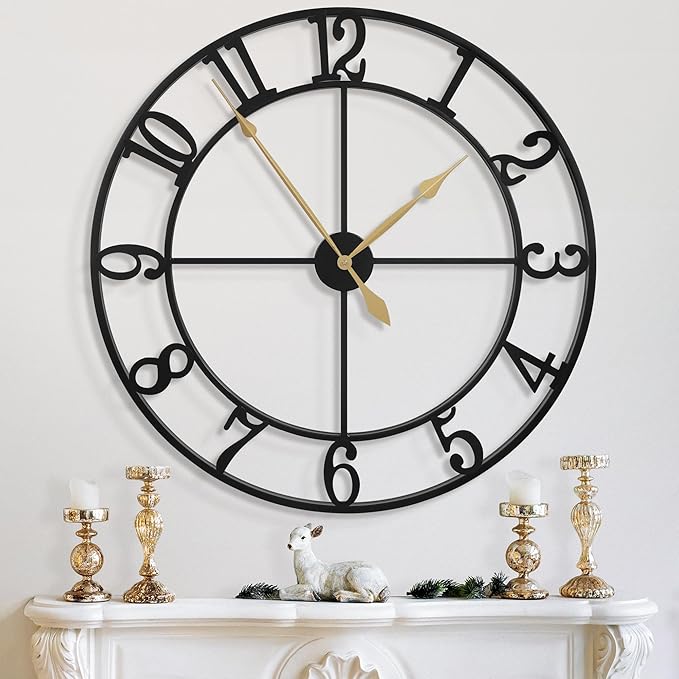 LEIKE 40 Inch Extra Large Wall Clock, Decorative Oversized Arabic Numerals by LEIKEWALLCLOCK