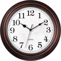 Wall Clock, 12 Inch Vintage Retro Silent Quality Wall Clocks Battery Operated by HYLANDA