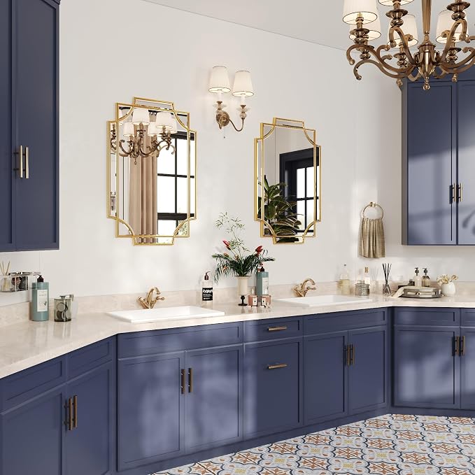 Kelly Miller 20"x30" Small Gold Bathroom Mirror - Image 5
