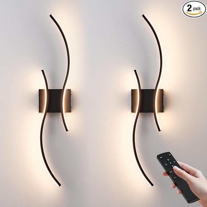 Battery Operated Wall Sconces Set of Two by KARTOOSH