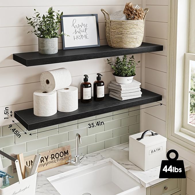 Fixwal Floating Shelves for Wall, Bathroom and Kitchen, Wall Shelves for Storage - Image 3
