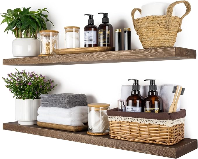 BGMG 36 inch Walnut Floating Shelves by BGMG