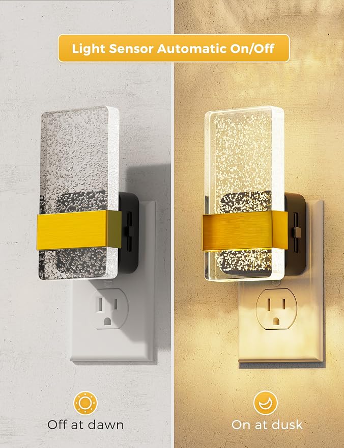 L LOHAS LED Night Lights Plug Into Wall, 2 Pack Plug in Night Light LED - Image 2