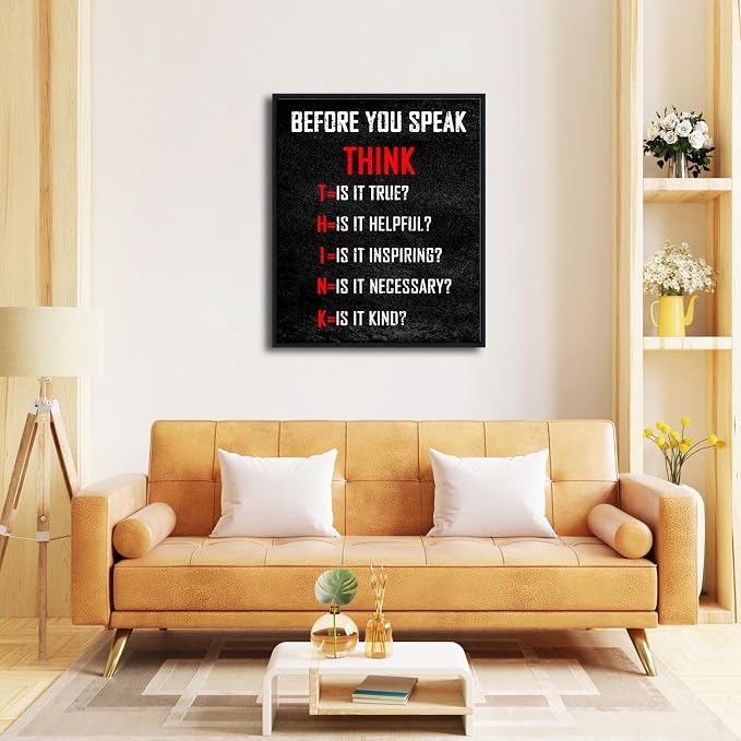 Pyradecor Large Inspirational Poster Black Framed Canvas Wall Art Motivational - Image 2