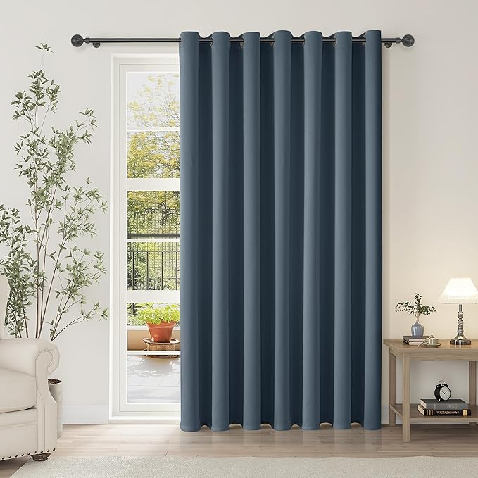 ChrisDowa Room Divider Curtain 90 Inches Long, Wide Blackout Sliding Door by ChrisDowa