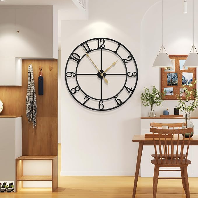 LEIKE 40 Inch Extra Large Wall Clock, Decorative Oversized Arabic Numerals - Image 5