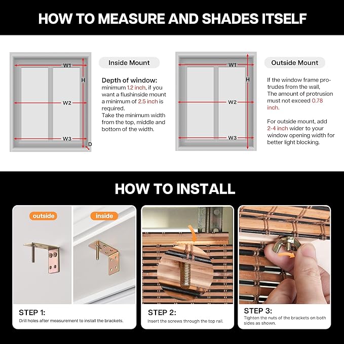 LazBlinds Cordless Bamboo Roman Shades - Image 6