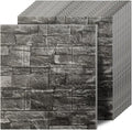 3D Wall Panels Peel and Stick in Black Grey, Faux Brick Wall Panels by Greymond